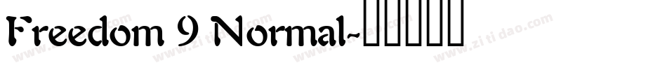 Freedom 9 Normal字体转换